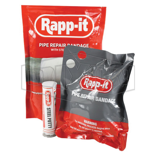 DIXON Rapp-it RAP164 Pipe Repair Kit, 16 ft L, 4 ft W, Polyurethane