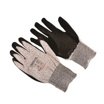 SEATTLE GLOVE CRBN3-L Gloves, L, 25 cm L, Knit Cuff, Black/Gray Glove