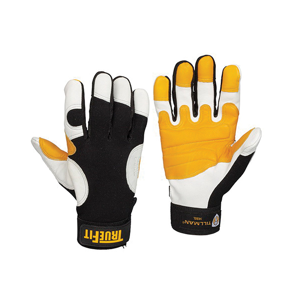TILLMAN® TrueFit® 1490L Gloves, L, Goatskin Leather Glove, Gold/Pearl Glove, Goatskin Leather Palm, Elastic Cuff