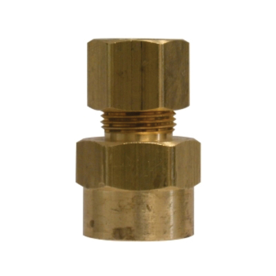 MIDLAND INDUSTRIES 1815 Series 18153 Adapter, 3/8 in Compression x 1/4 in FNPTF, Brass